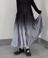 Gradient Wrinkled Skirt